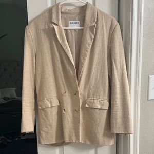 Old Navy Women's Beige Double-Breasted Blazer